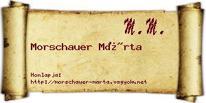Morschauer Márta névjegykártya